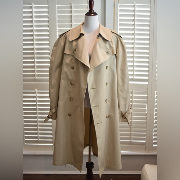 Vintage Christian Dior Trench Coat double breasted 46R - Picture 5 of 16